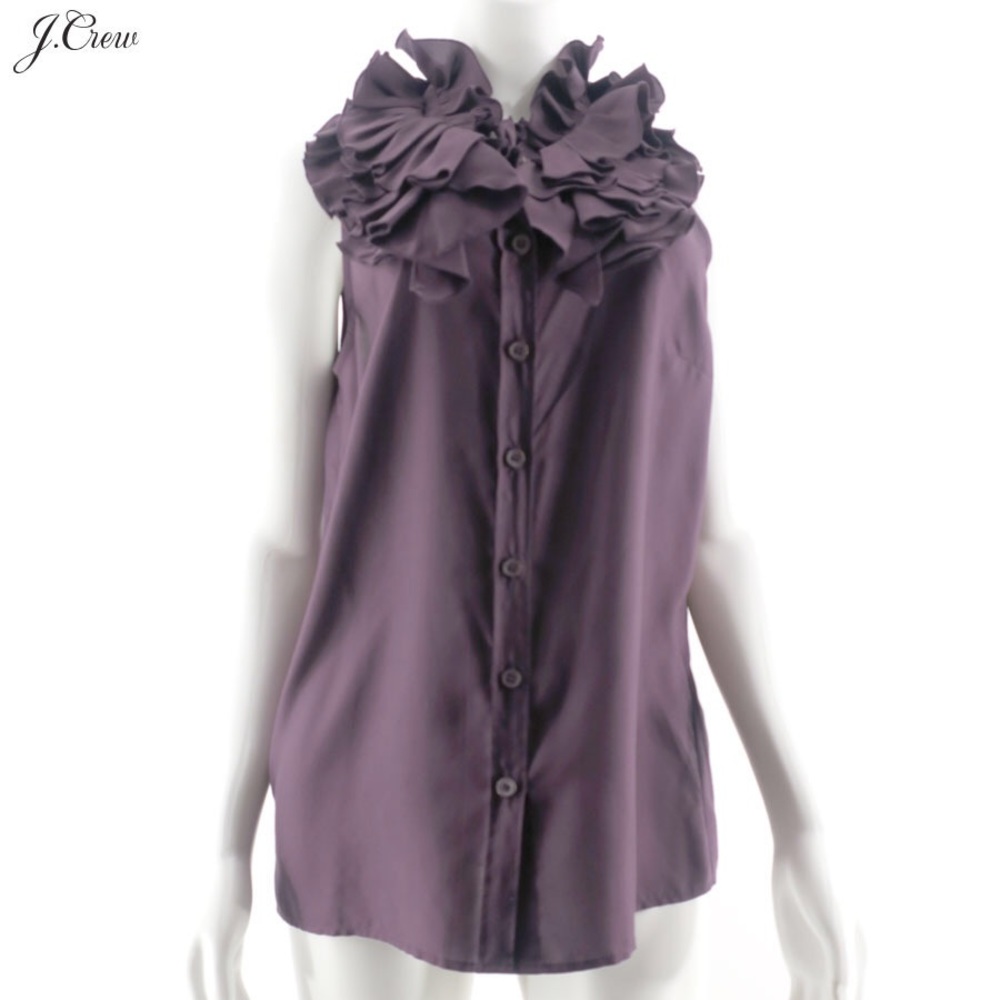 J. Crew Sleeveless, Button Down Silk Top